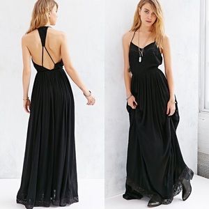Kimchi Blue maxi black backless dress